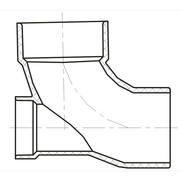 1/4 Bend,Street w/Low Heel Inlet ( H × S × H )