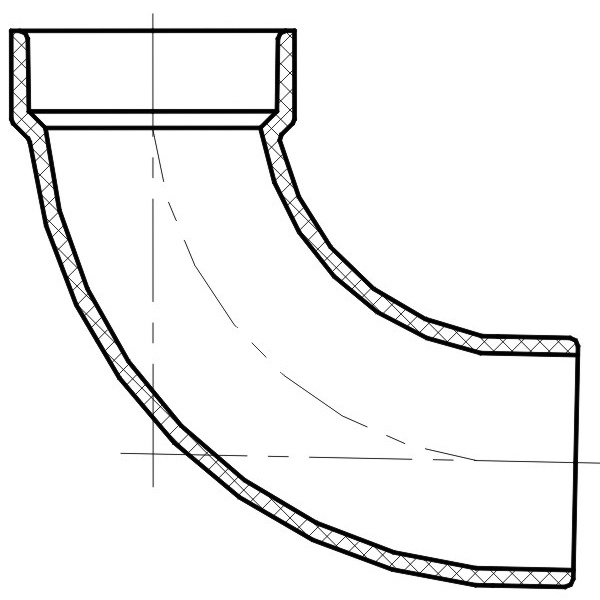 Long Sweep 1/4 Bend,Street ( H × S )