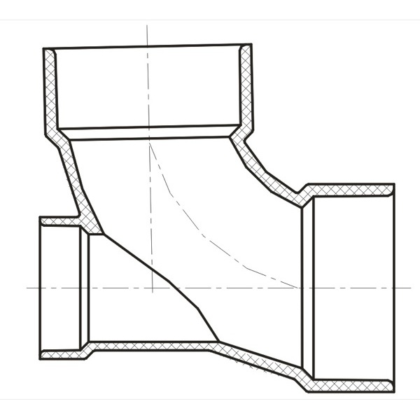 1/4 Bend w/Low Heel Inlet ( H × H × H )